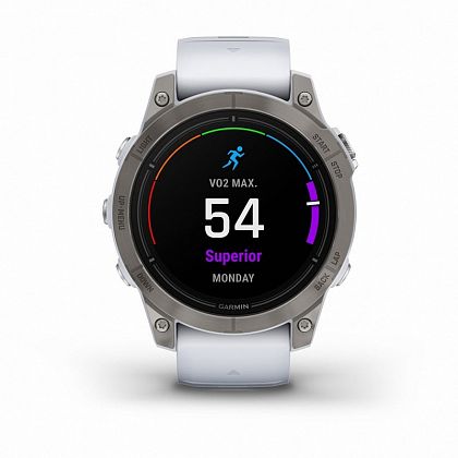 картинка Garmin Epix Pro (Gen 2) Sapphire, 47 мм, корпус белый, ремешок белого цвета от маркетплейса TEMA.shop 2