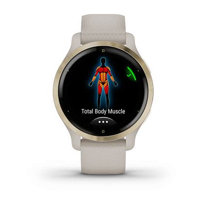 картинка Garmin Venu 2S, 40.4 мм, цвет корпуса и ремешок песочного цвета, золотистый безель от маркетплейса TEMA.shop 4