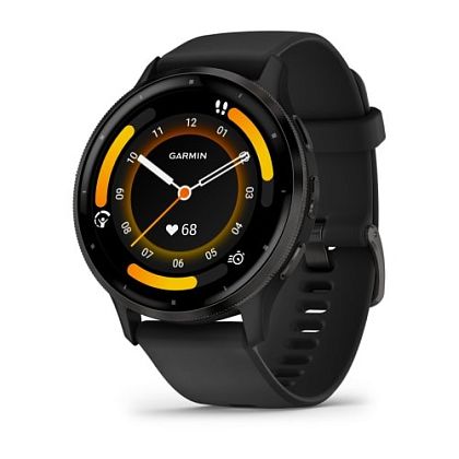 картинка Garmin Venu 3, 45 мм, корпус и ремешок черного цвета, безель серого цвета от маркетплейса TEMA.shop 1