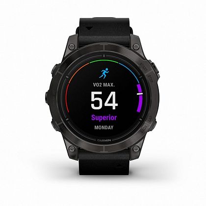 картинка Garmin Epix Pro (Gen 2) Sapphire, 47 мм, цвет корпуса угольно-серый, ремешок черный кожанный от маркетплейса TEMA.shop 2
