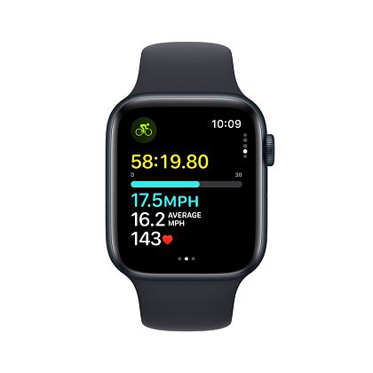 картинка Apple Watch SE 2023, 44 мм, цвет корпуса темная ночь, ремешок цвета темная ночь, размер S/M от маркетплейса TEMA.shop 7
