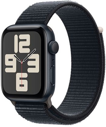 картинка Apple Watch SE 2023, 44 мм, цвет корпуса темная ночь, ремешок цвета темная ночь от маркетплейса TEMA.shop 1