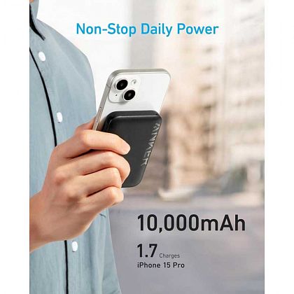 картинка Anker 334 MagGo Battery (PowerCore 10k) Power Bank, Qi 7.5W, PD20W, QC18W, черный от маркетплейса TEMA.shop 5