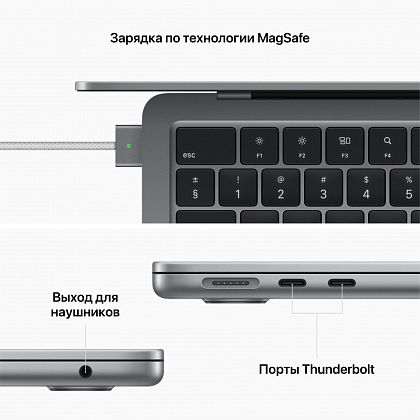 картинка Apple MacBook Air 13,6" (M2, 2022) 16 ГБ RAM, 1 ТБ SSD, серый космос от маркетплейса TEMA.shop 7