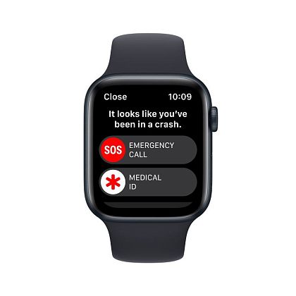 картинка Apple Watch SE 2022, 44 мм, цвет корпуса темная ночь, ремешок цвета темная ночь, размер M/L от маркетплейса TEMA.shop 5