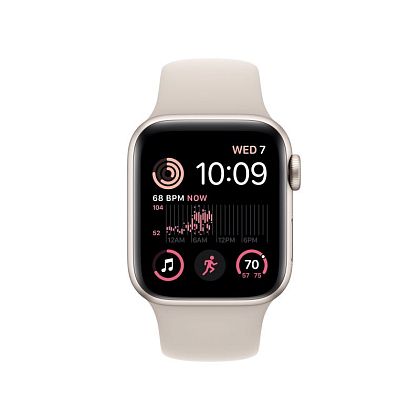 картинка Apple Watch SE 2022, 40 мм, цвет корпуса сияющая звезда, ремешок цвета сияющая звезда, размер S/M от маркетплейса TEMA.shop 2