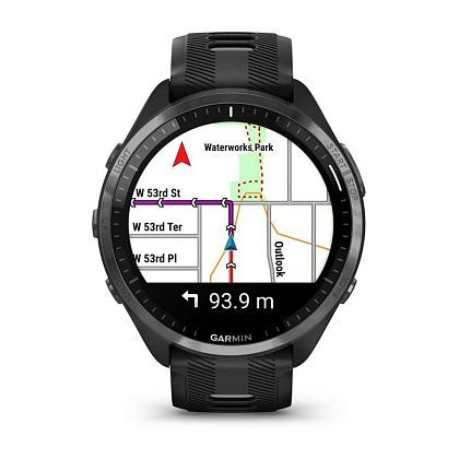 картинка Garmin Forerunner 965, 47.2 мм, цвет корпуса темно-серый с ремешком черного цвета от маркетплейса TEMA.shop 3
