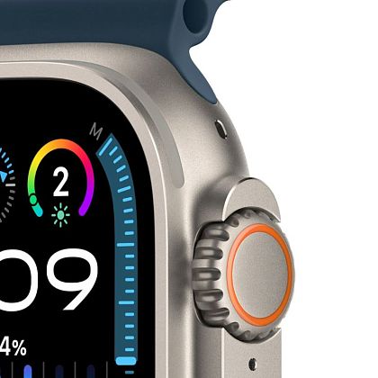 картинка Apple Watch Ultra 2 GPS + Cellular, 49 мм, корпус из титана, ремешок синего цвета от маркетплейса TEMA.shop 3
