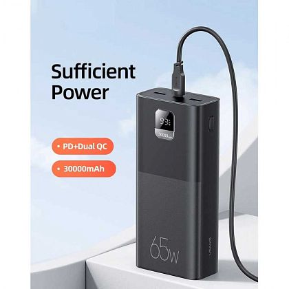 картинка Usams PB68 Yattu Series 30000mAh Power Bank, PD65W, QC3.0, SCP (US-CD185), черный от маркетплейса TEMA.shop 3