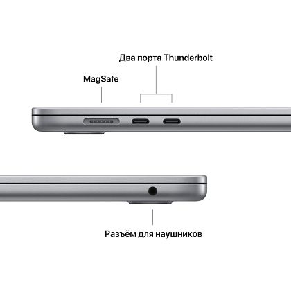 картинка Apple MacBook Air 15,3" (M2, 2023) 16 ГБ RAM, 256 ГБ SSD, серый космос от маркетплейса TEMA.shop 7