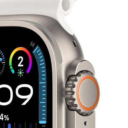 картинка Apple Watch Ultra 2 GPS + Cellular, 49 мм, корпус из титана, ремешок белого цвета от маркетплейса TEMA.shop 3