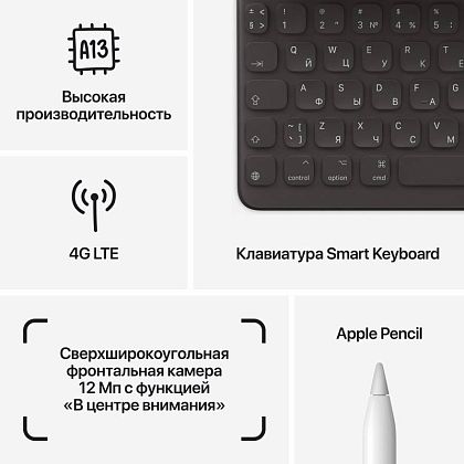 картинка Apple iPad 10,2" (2021) Wi-Fi + Cellular 64 ГБ, серый космос от маркетплейса TEMA.shop 7