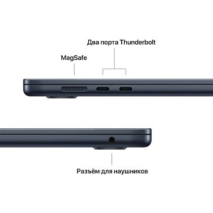 картинка Apple MacBook Air 15,3" (M2, 2023) 8 ГБ RAM, 256 ГБ SSD, полуночный черный от маркетплейса TEMA.shop 8