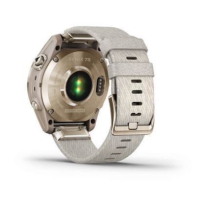 картинка Garmin Fenix 7S Sapphire Solar, 42 мм, цвет корпуса кремовый, ремешок светло-песочного цвета от маркетплейса TEMA.shop 6