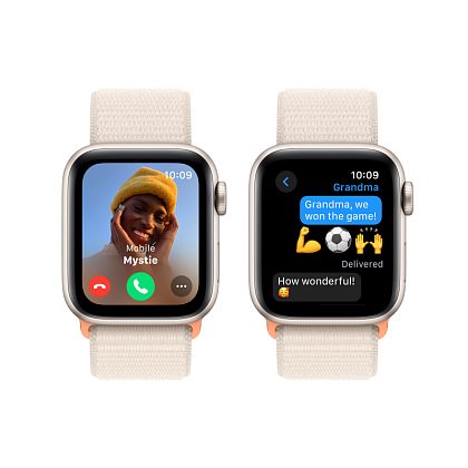 картинка Apple Watch SE 2023, 40 мм, цвет корпуса сияющая звезда, ремешок цвета сияющая звезда от маркетплейса TEMA.shop 5
