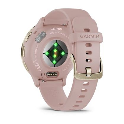 картинка Garmin Venu 3S, 41 мм, корпус и ремешок розового цвета, безель золотистый от маркетплейса TEMA.shop 4
