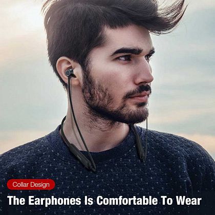 картинка Hoco ES64 Easy Sound Sport BT Earphones, жесткая дуга на шею, BT 5.3, 30h, черный от маркетплейса TEMA.shop 5
