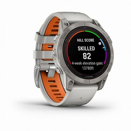 картинка Garmin Fenix 7 Pro Sapphire Solar, 47 мм, цвет корпуса серый с серо-оранжевым ремешком от маркетплейса TEMA.shop 4