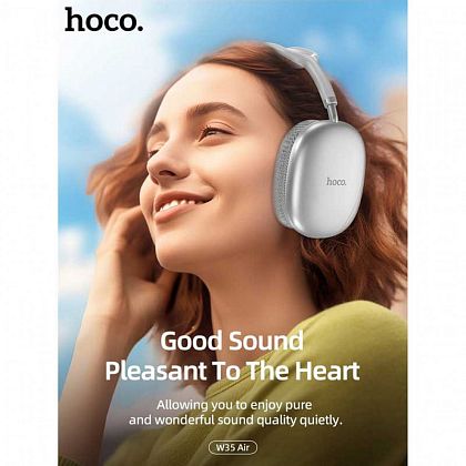 картинка Hoco W35 Air Triumph Wireless Headphones, 45hours, BT 5.3, TF, черный от маркетплейса TEMA.shop 7