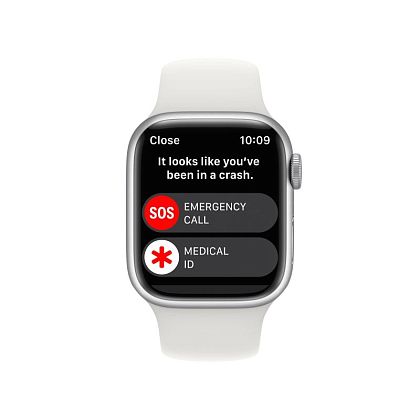 картинка Apple Watch Series 8, 41 мм, корпус серебристого цвета, ремешок белого цвета, размер M/L от маркетплейса TEMA.shop 6